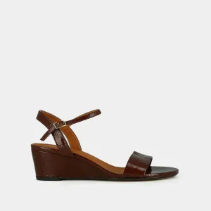 225- Agrume Cuir Brillant Marron