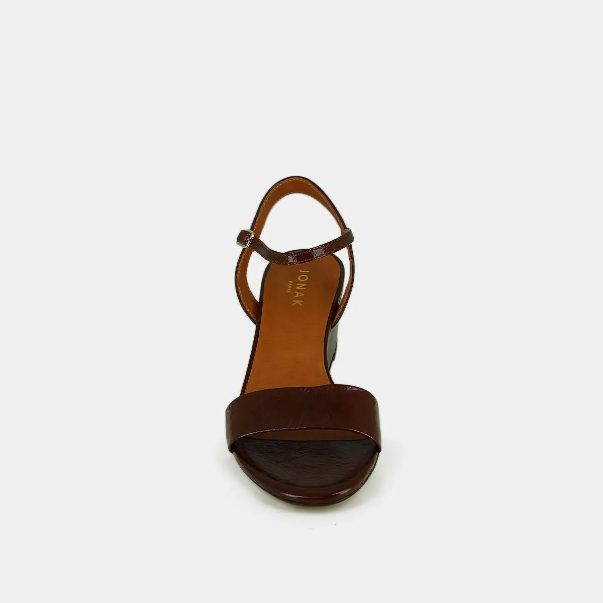225- Agrume Cuir Brillant Marron