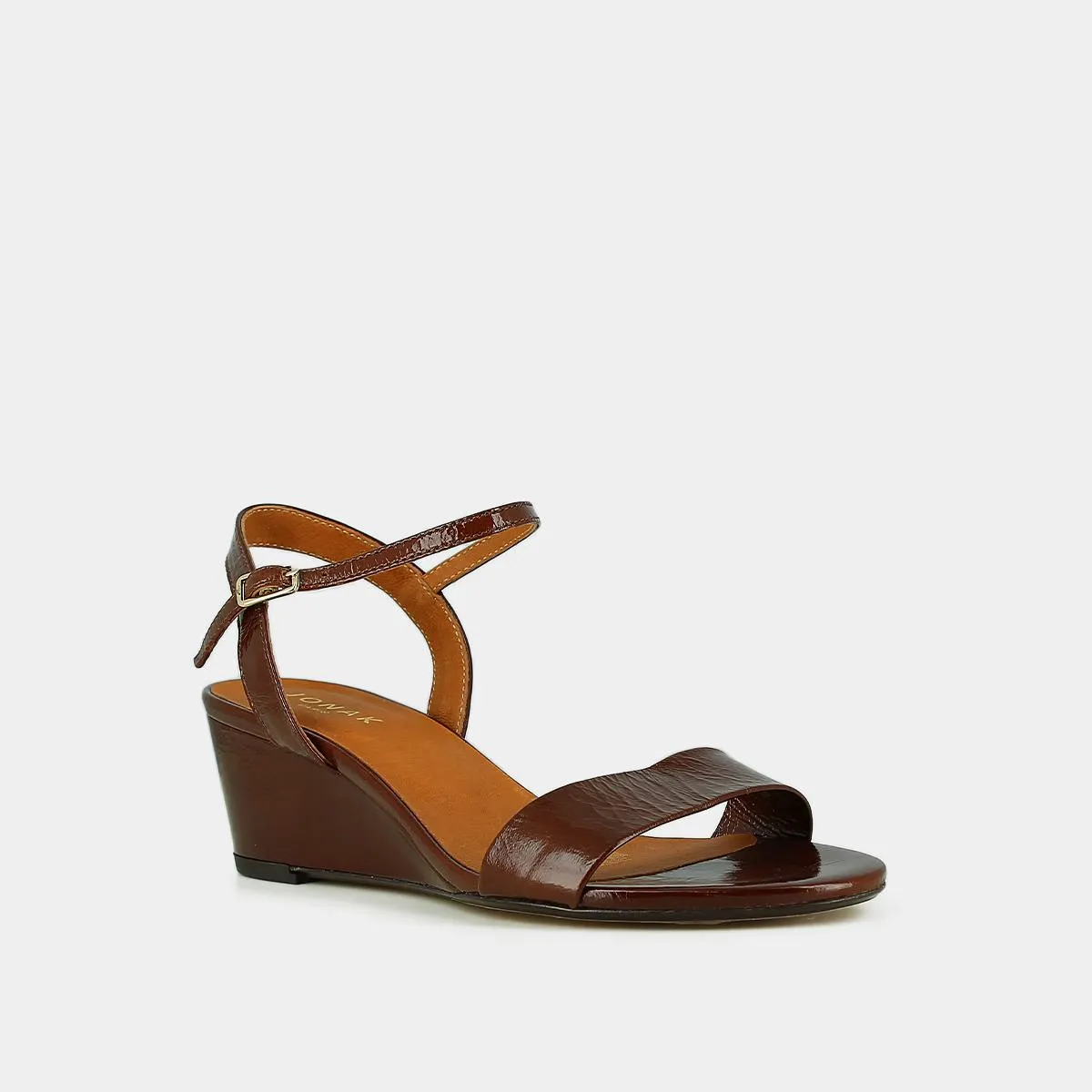 225- Agrume Cuir Brillant Marron