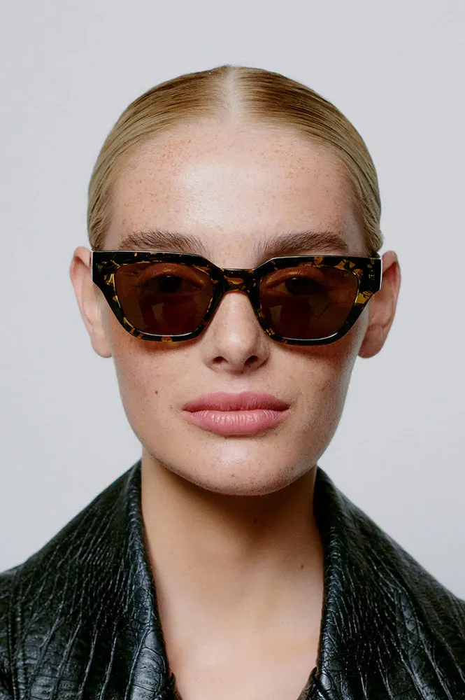A Kjaerbede Kaws Black/Yellow Tortoise Sunglasses