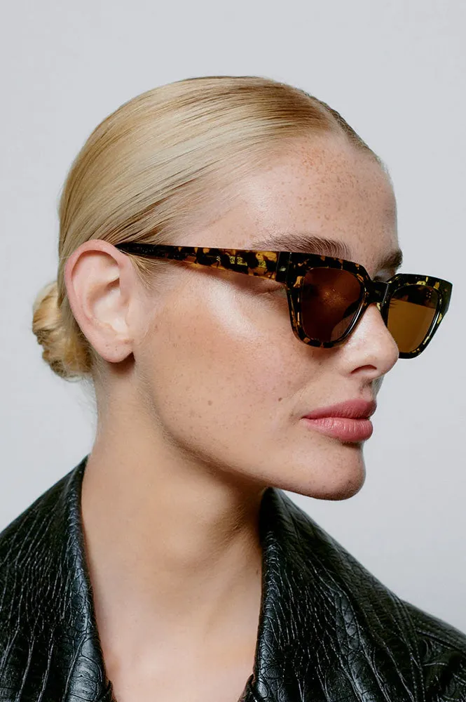 A Kjaerbede Kaws Black/Yellow Tortoise Sunglasses