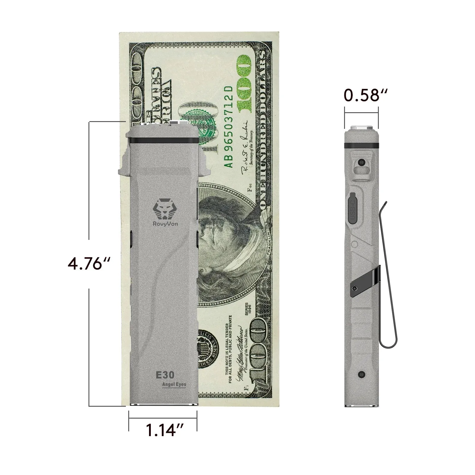 Angel Eyes E30 Sleek EDC Tactical Flashlight