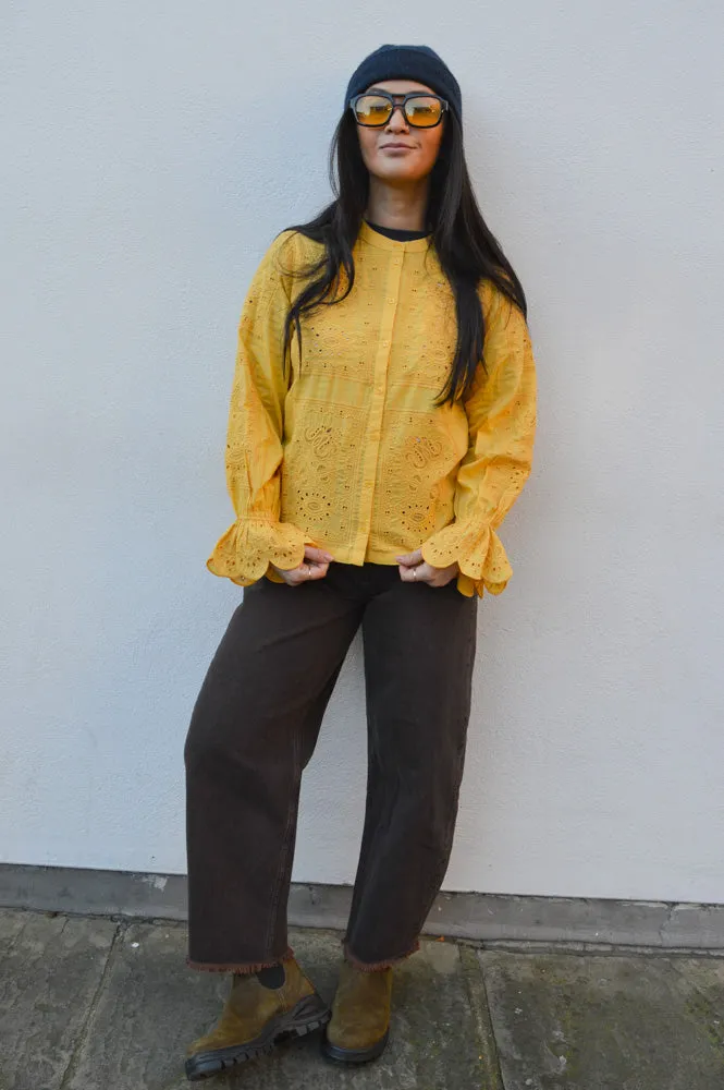 Ba&sh Soraya Yellow Blouse