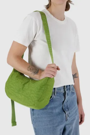 Baggu Green Juice Medium Nylon Crescent Bag