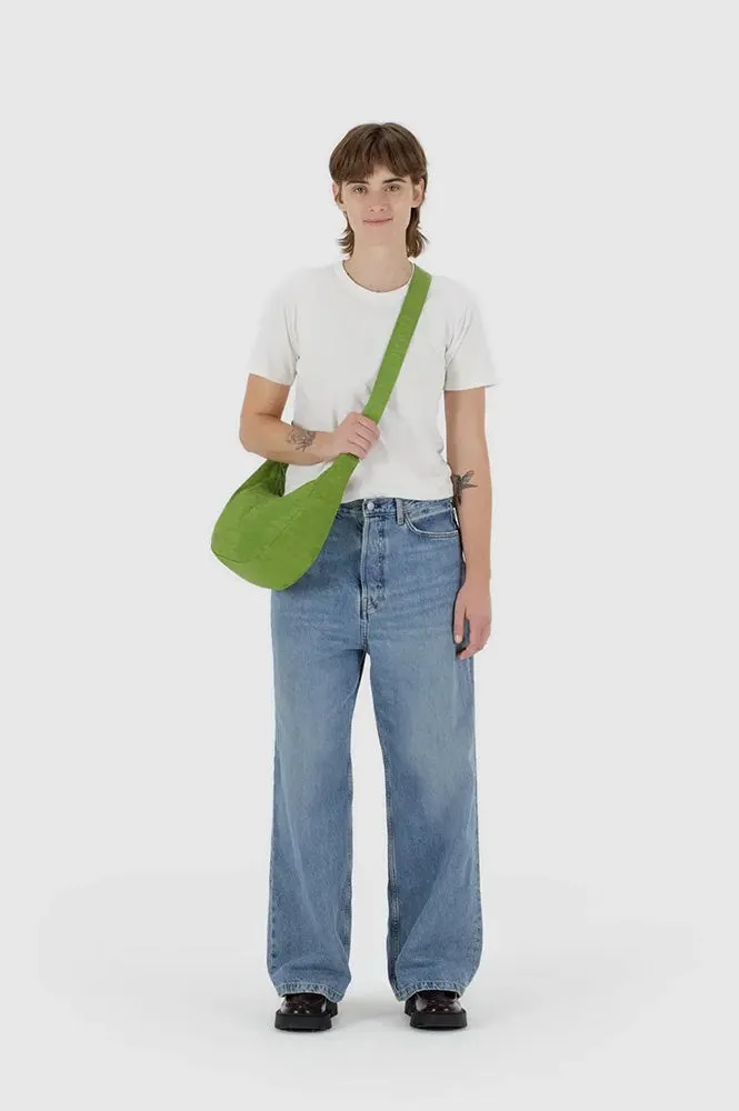 Baggu Green Juice Medium Nylon Crescent Bag
