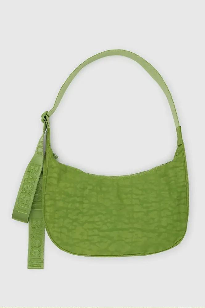 Baggu Green Juice Medium Nylon Crescent Bag