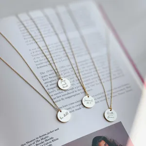 Be Lifted Disc Pendant Necklace