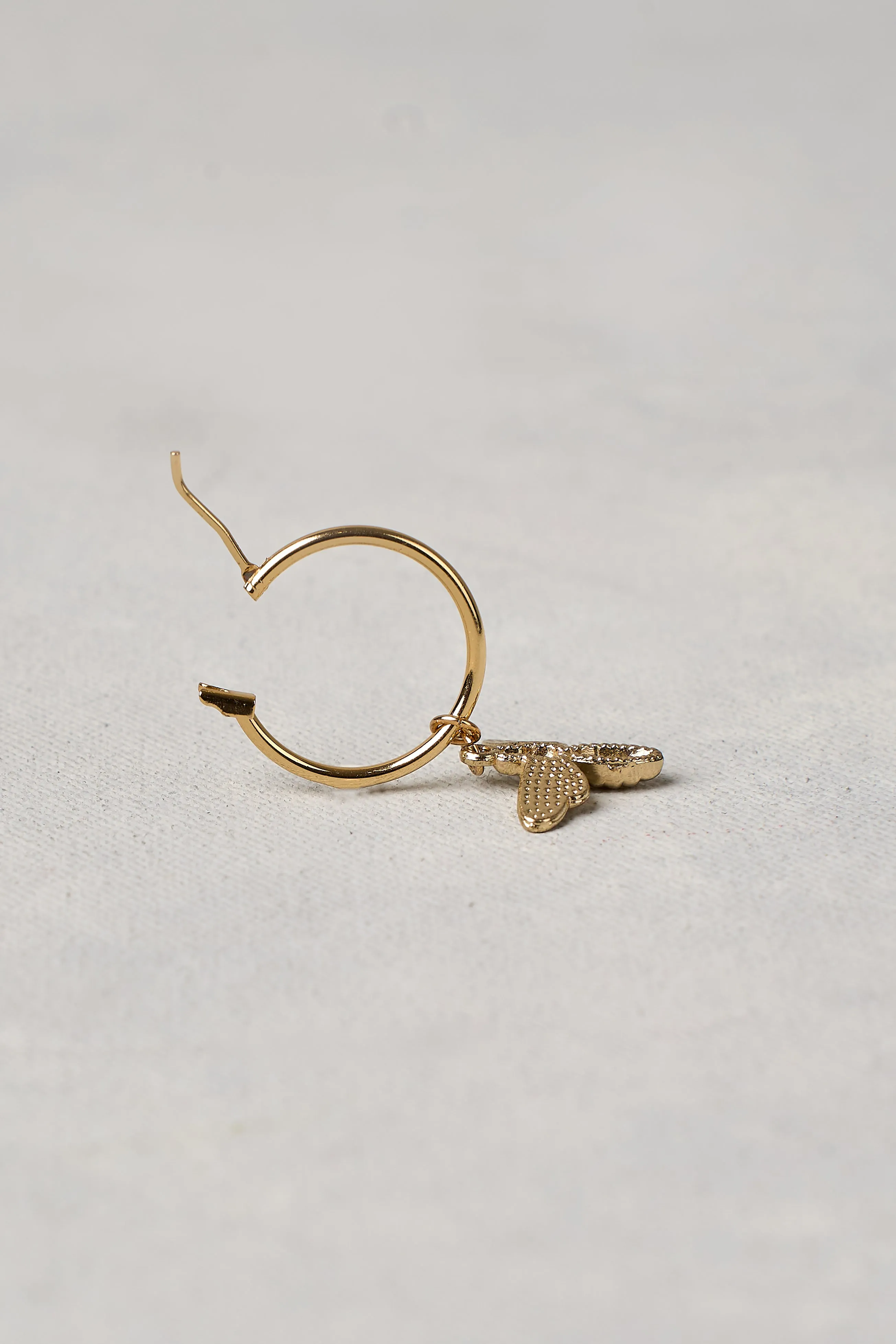 Bee Pendant Earrings - Gold
