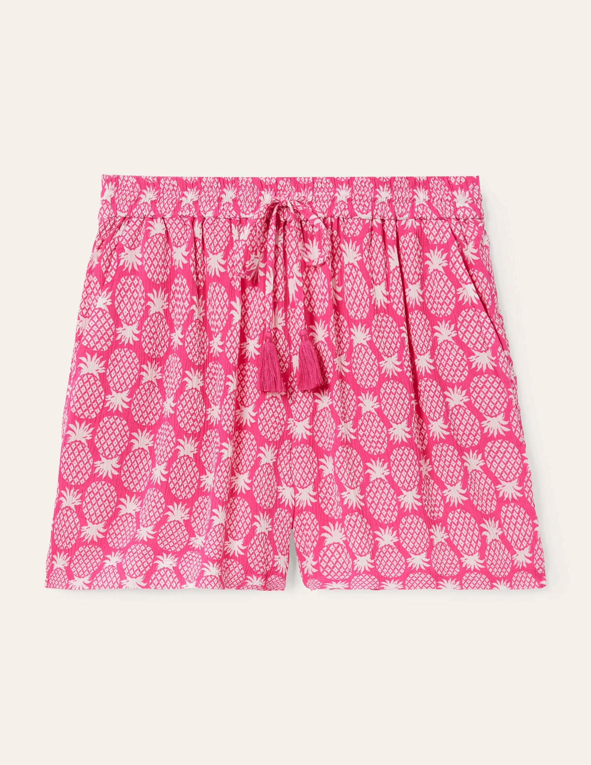 Bembridge Shorts-Party Pink. Pineapple Geo