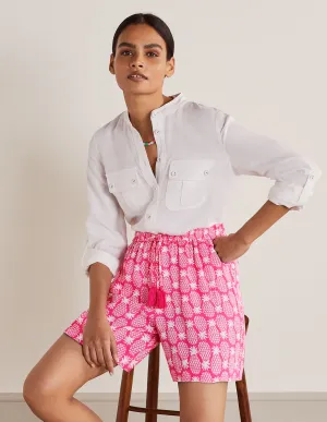Bembridge Shorts-Party Pink. Pineapple Geo