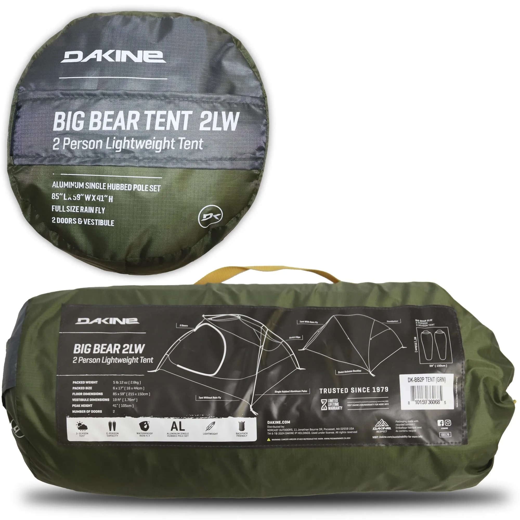 Big Bear 2-Person Tent - Utility Green/Mojave Desert