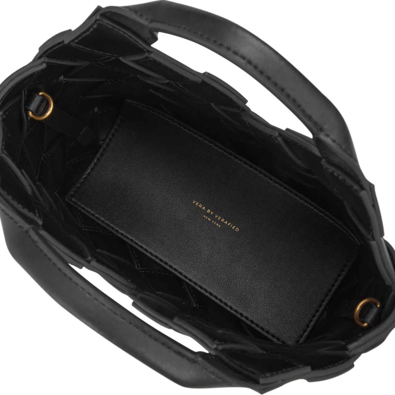 Black Woven Basket Bag
