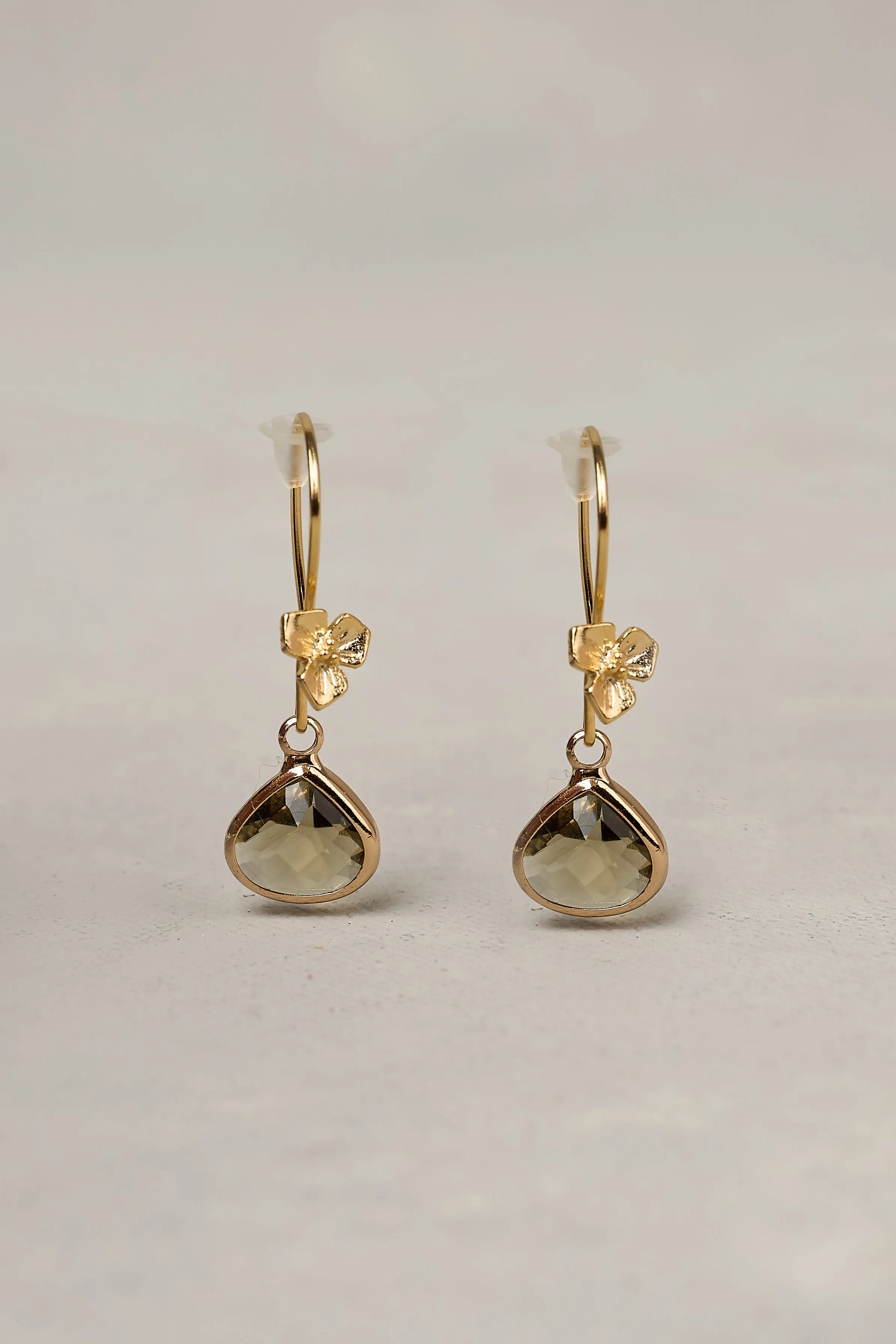 Bloom Drop Earrings - Smoke