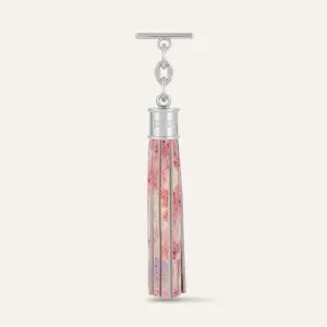 Capsule Tassel | Cherry Blossom with Silver hardware