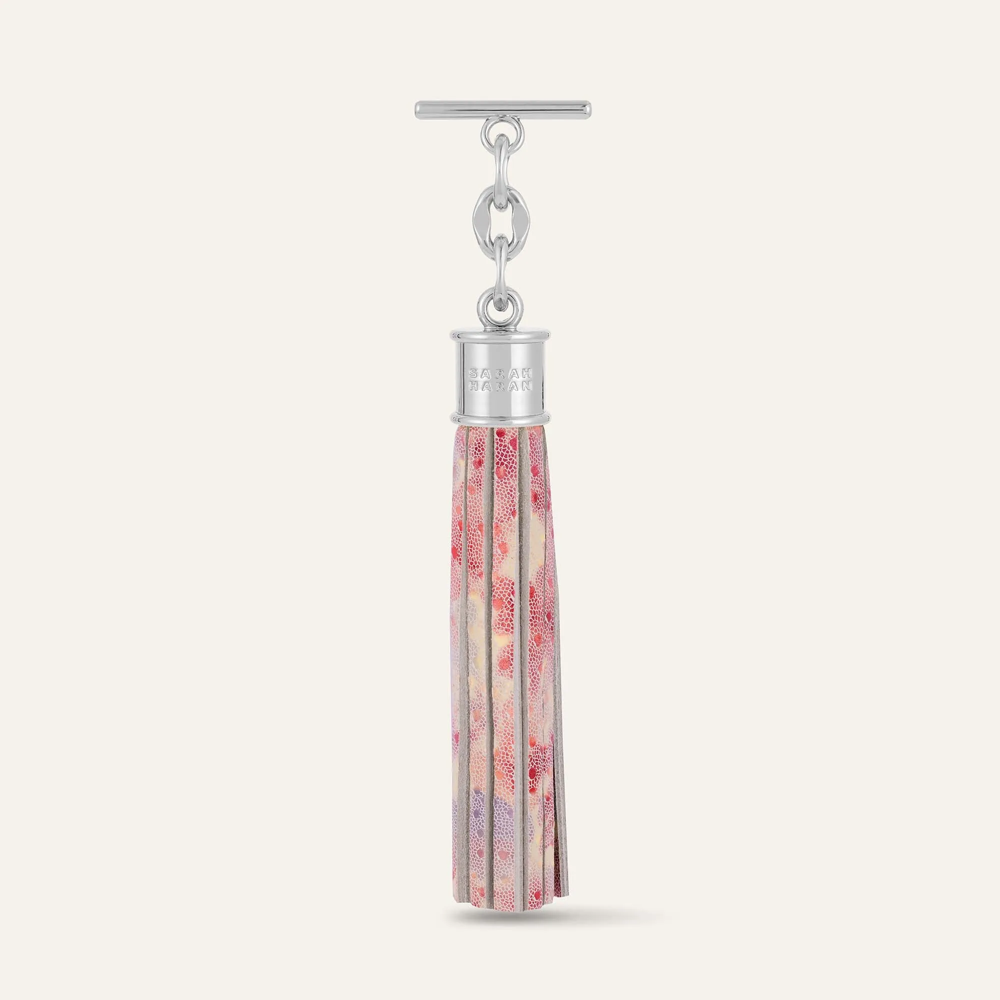 Capsule Tassel | Cherry Blossom with Silver hardware