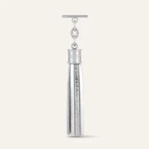Capsule Tassel | Metallic Silver with Silver hardware