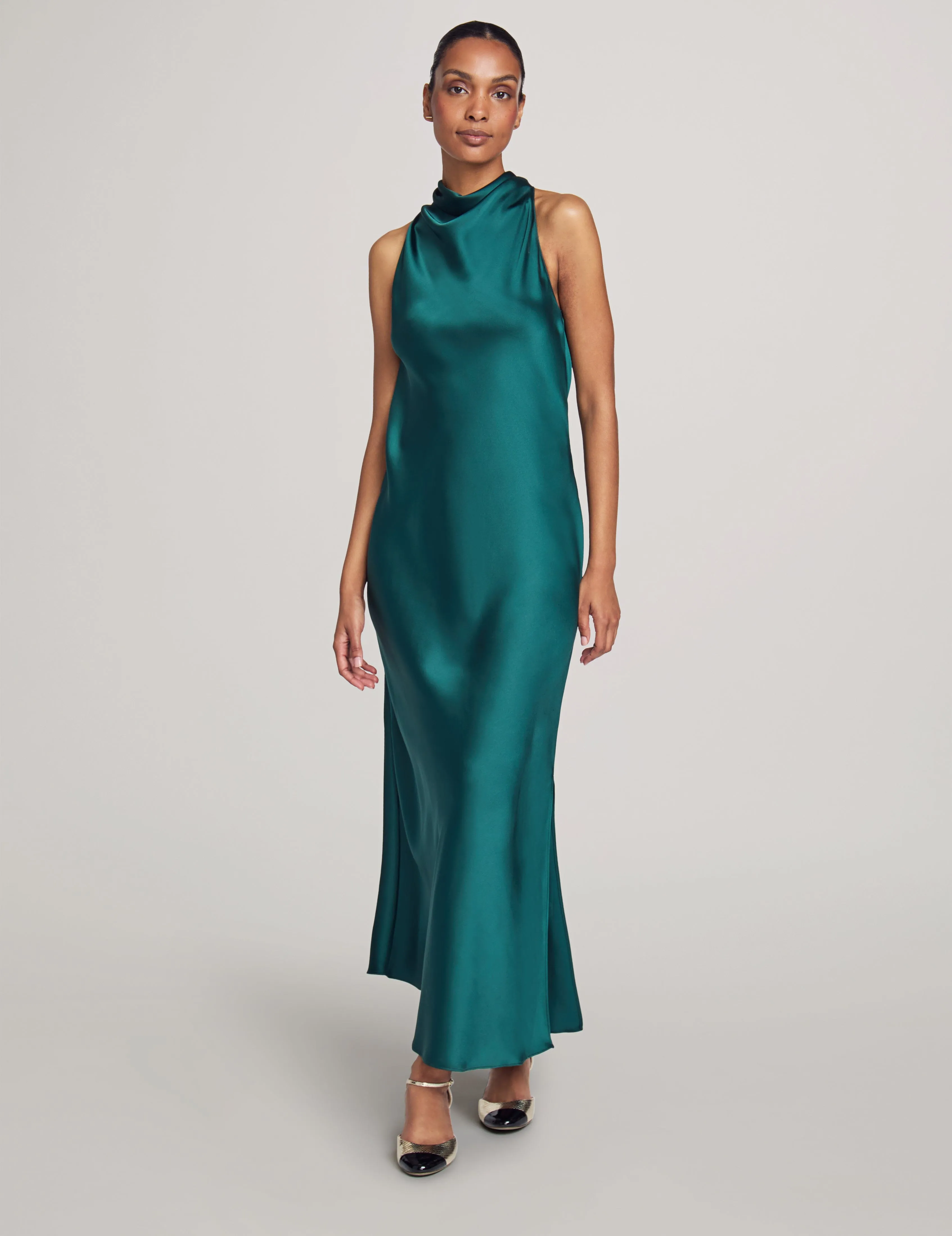 Cowl Neck Midi Dress - Sale