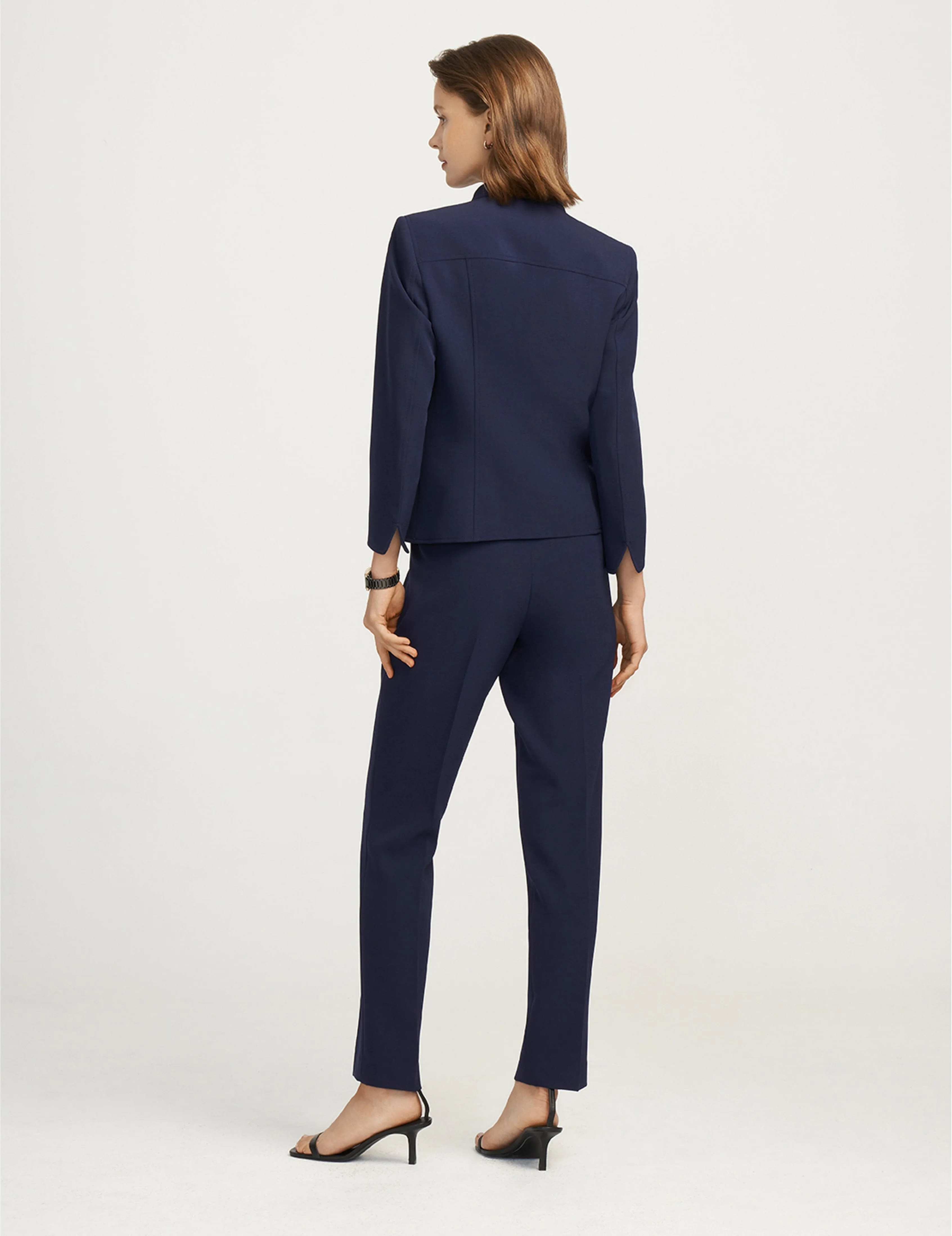 Crepe Stand Collar Jacket- Sale
