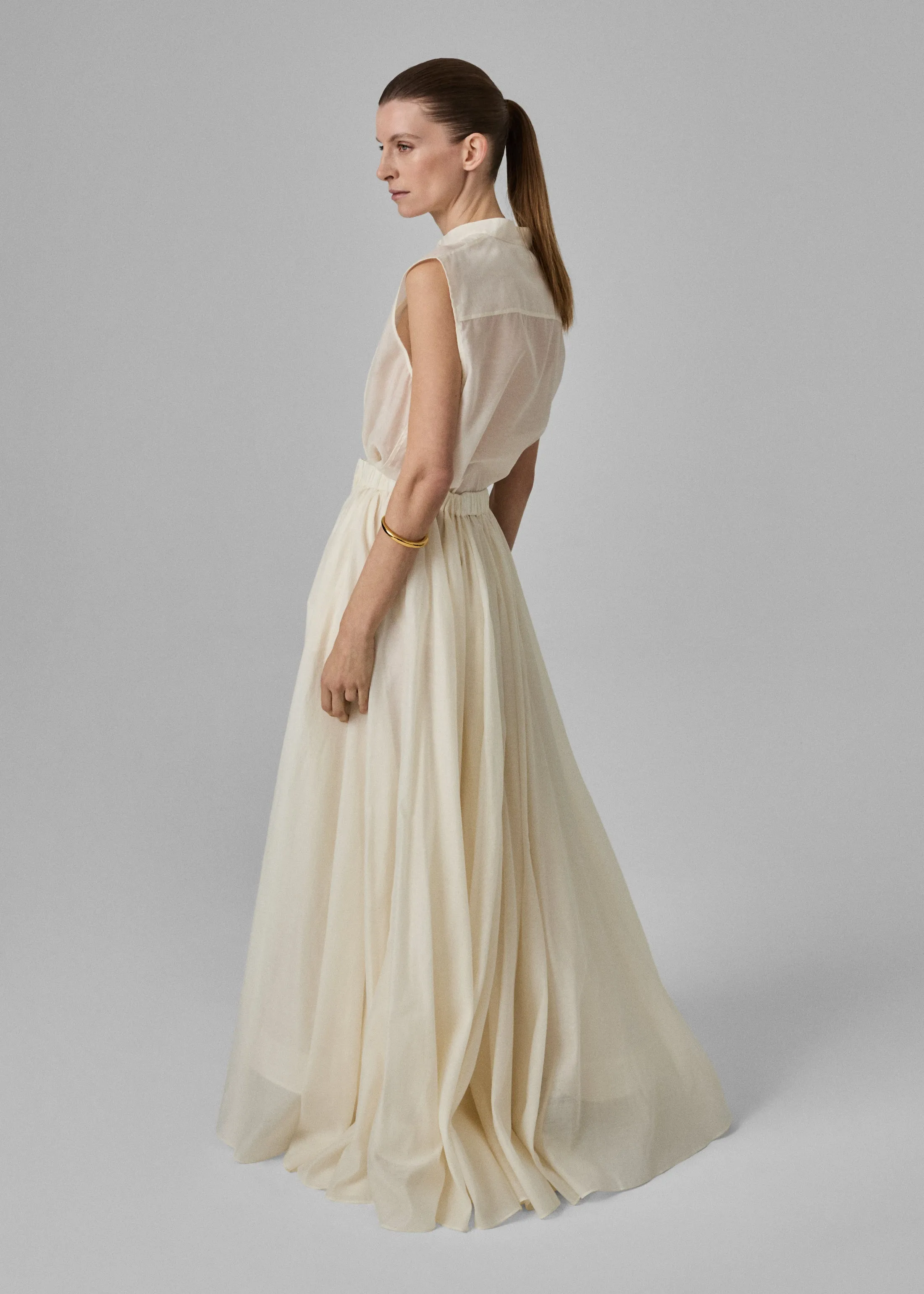 Crinoline Double Layer Skirt - Ivory