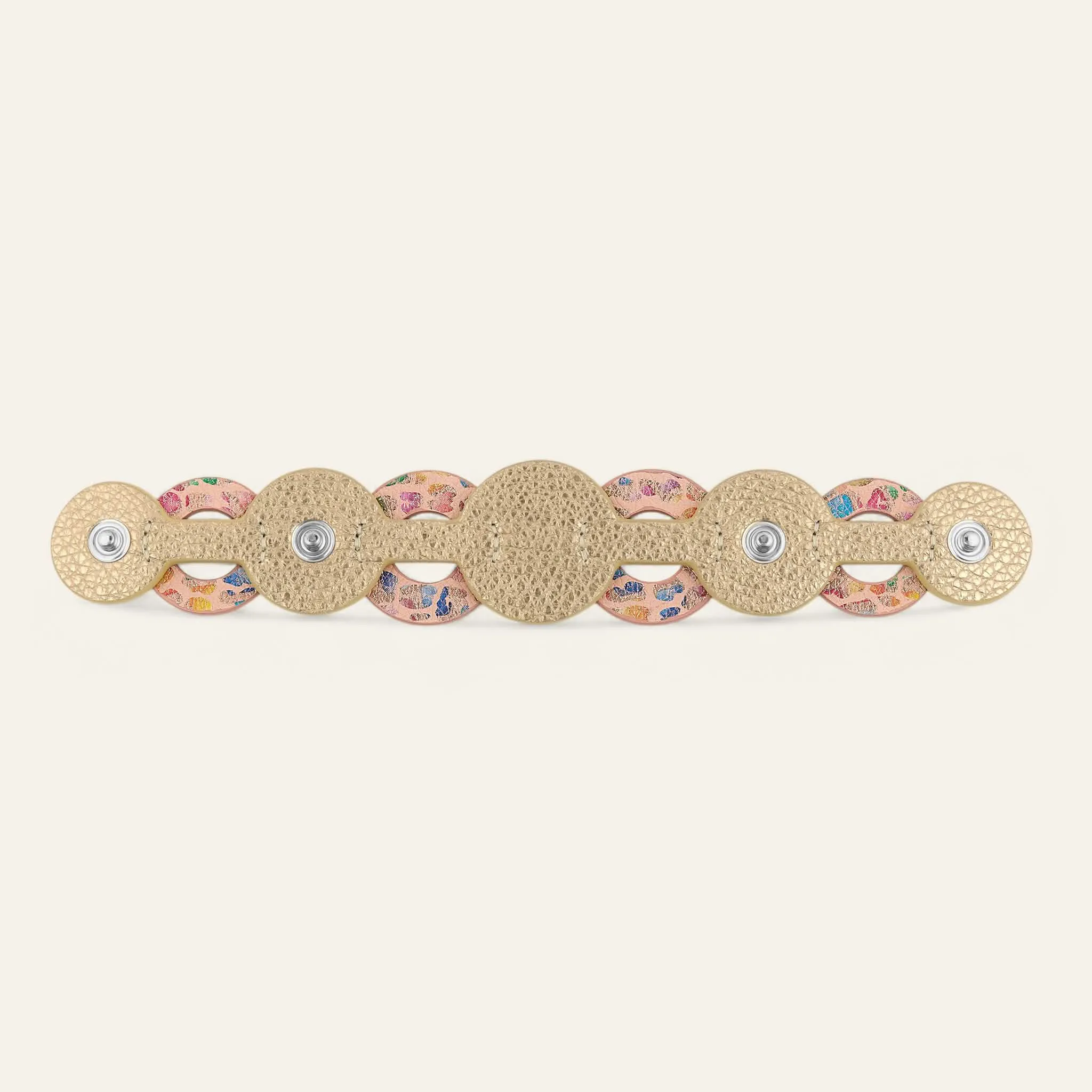 Deco Discs | Confetti Shimmer Metallic Gold with Silver hardware