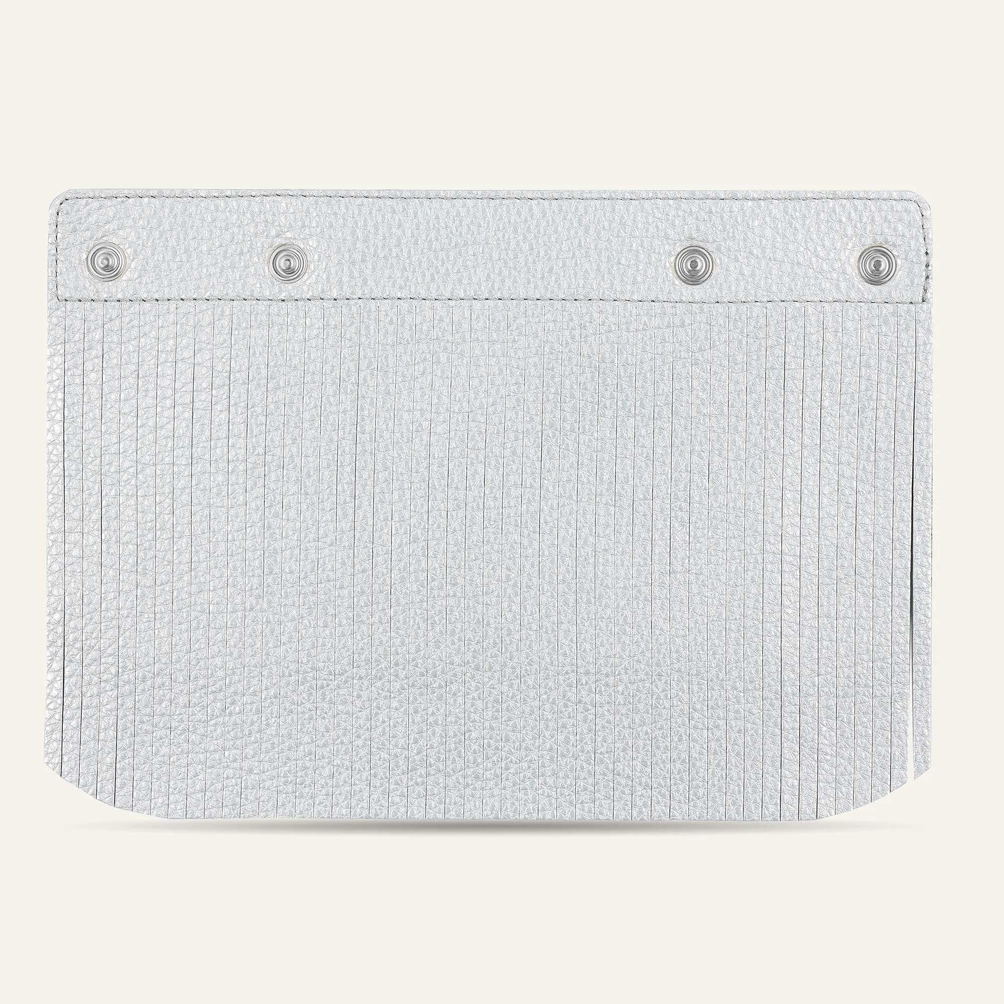 Deco Fringing | Caribbean Dreams Soft Metallic Silver with Silver hardware