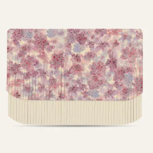 Deco Fringing | Cherry Blossom Cream with Silver hardware