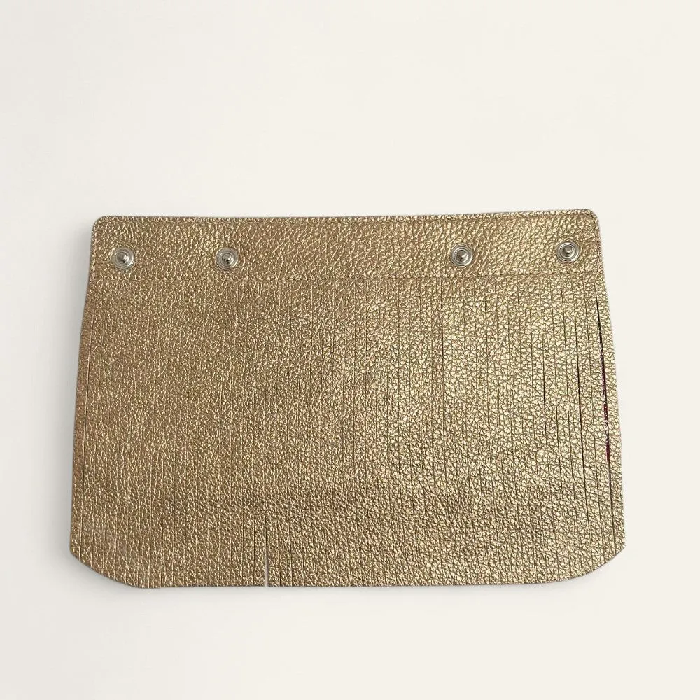 Deco Fringing | Japanese Gardens Shimmer Metallic Gold with Silver hardware