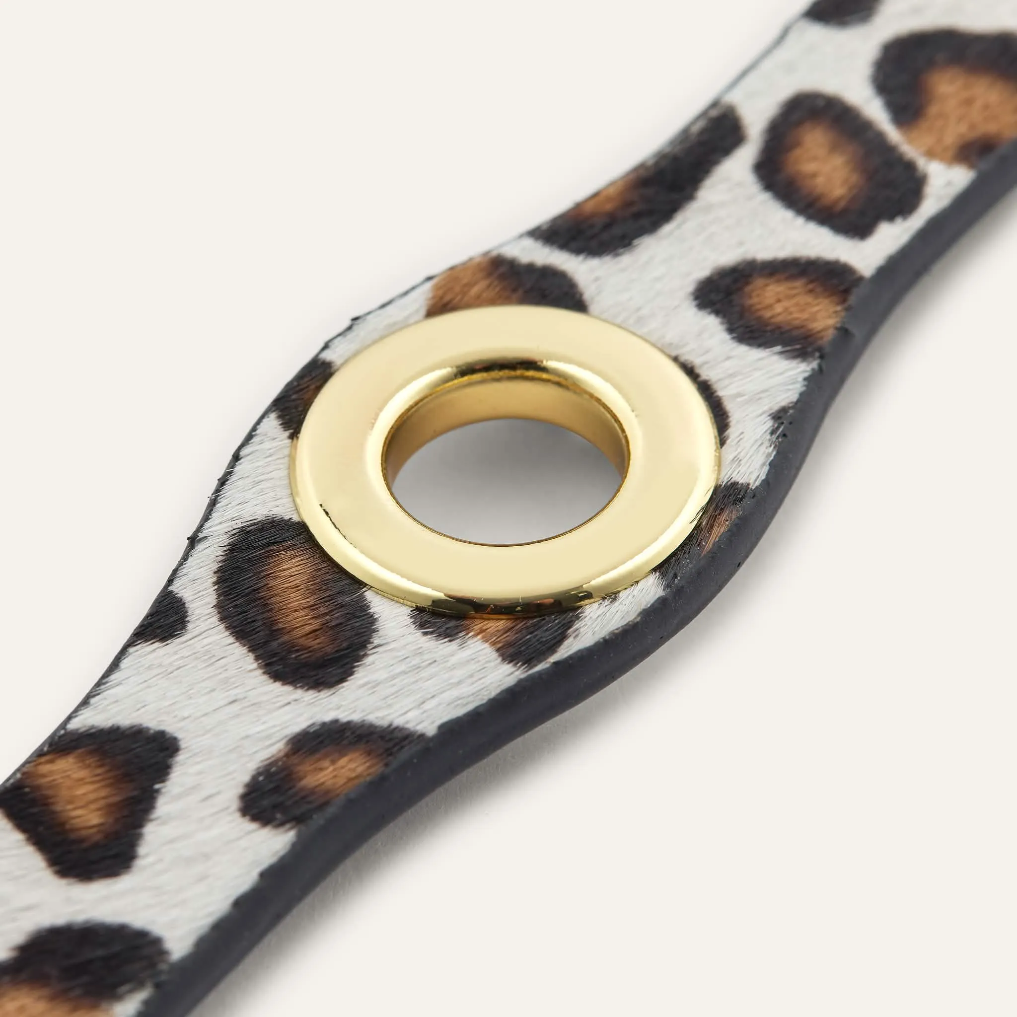 Deco Mini | Leopard Cream with Gold hardware