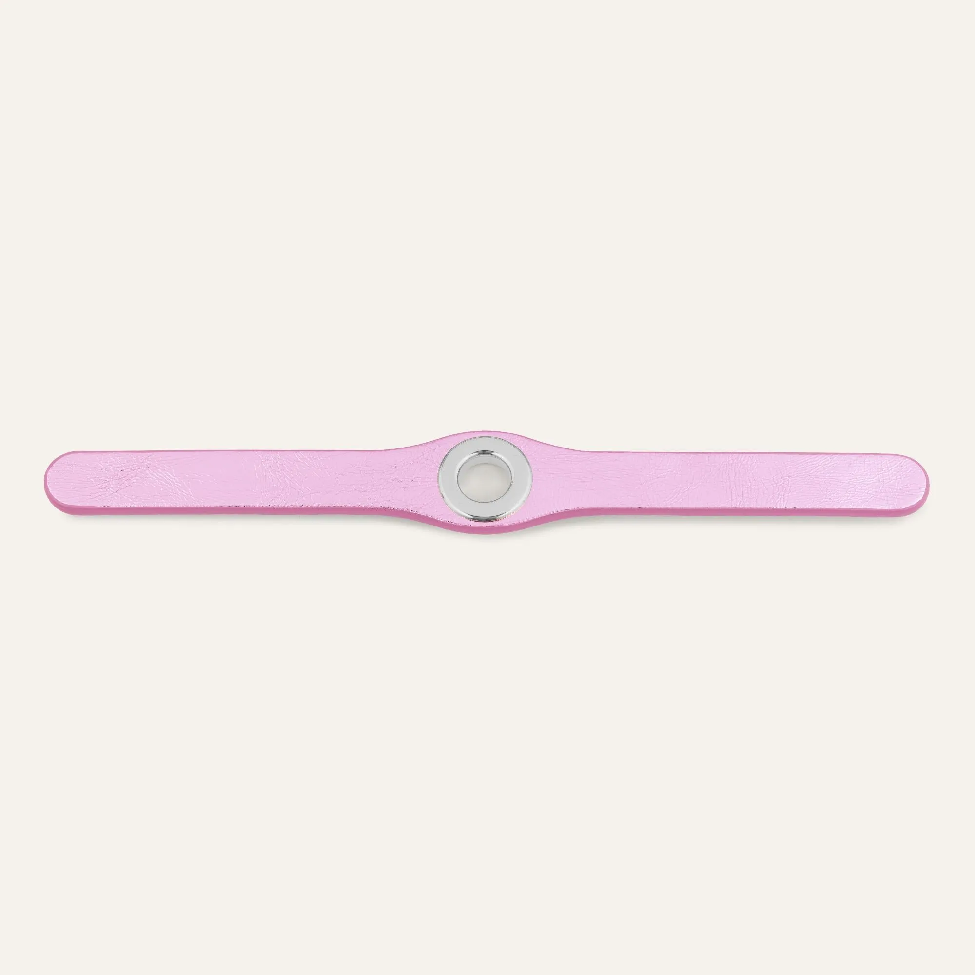 Deco Stud | Metallic Pink with Silver hardware