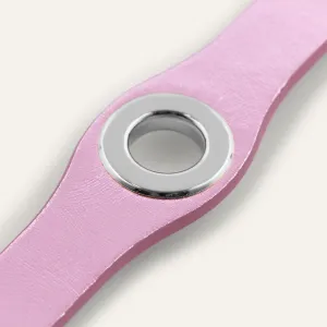 Deco Stud | Metallic Pink with Silver hardware