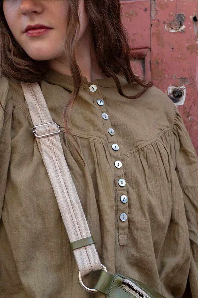 Des Petits Hauts Sophie Blouse In Olive