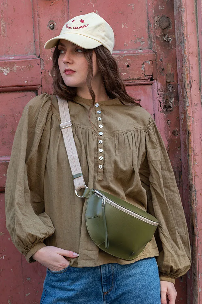 Des Petits Hauts Sophie Blouse In Olive