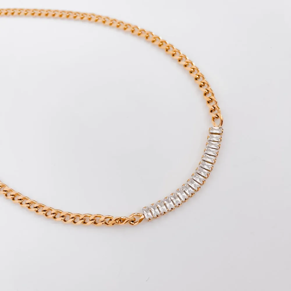 Desiree Diamond Chain Necklace - WATERPROOF