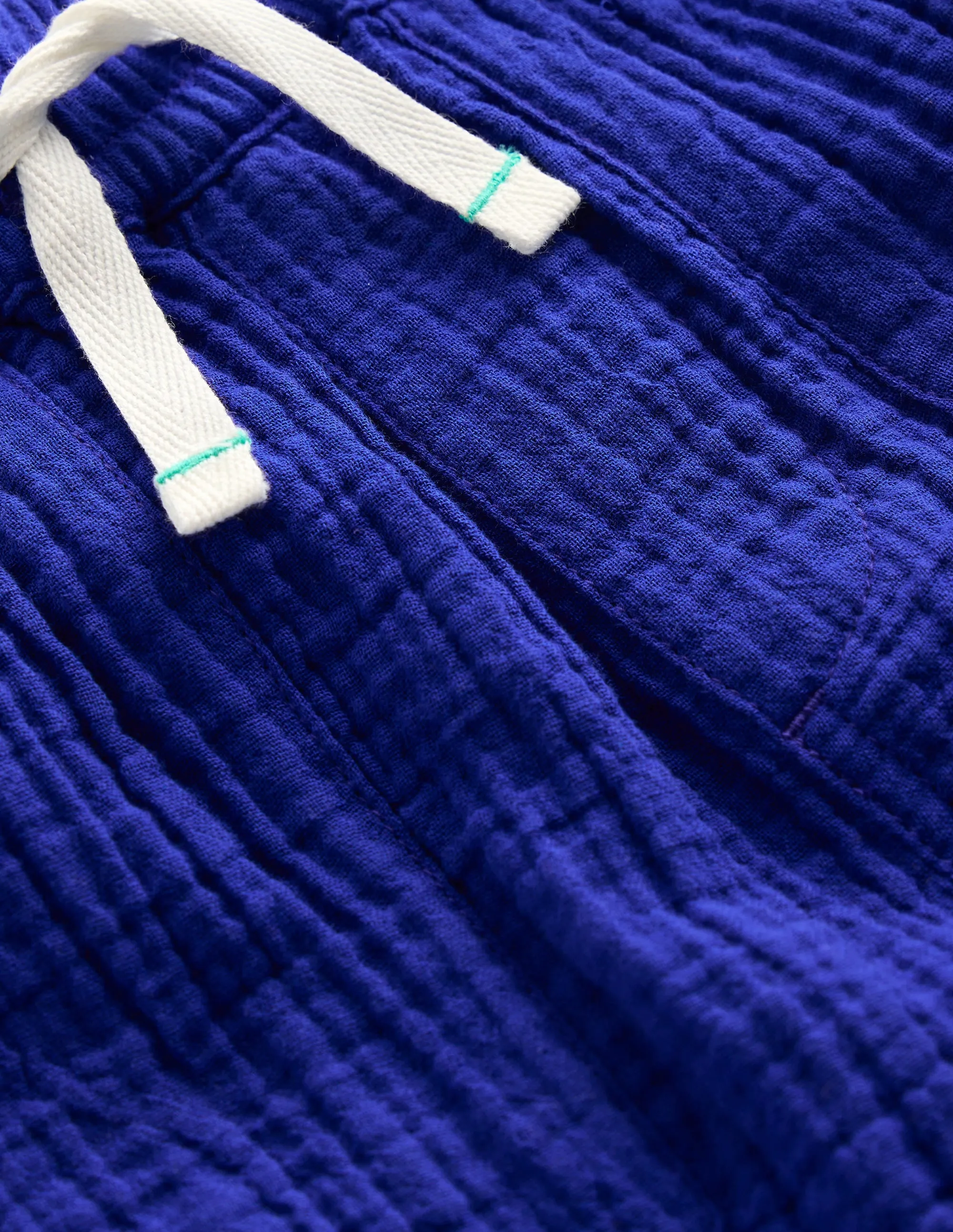 Double Cloth Shorts-Bright Blue