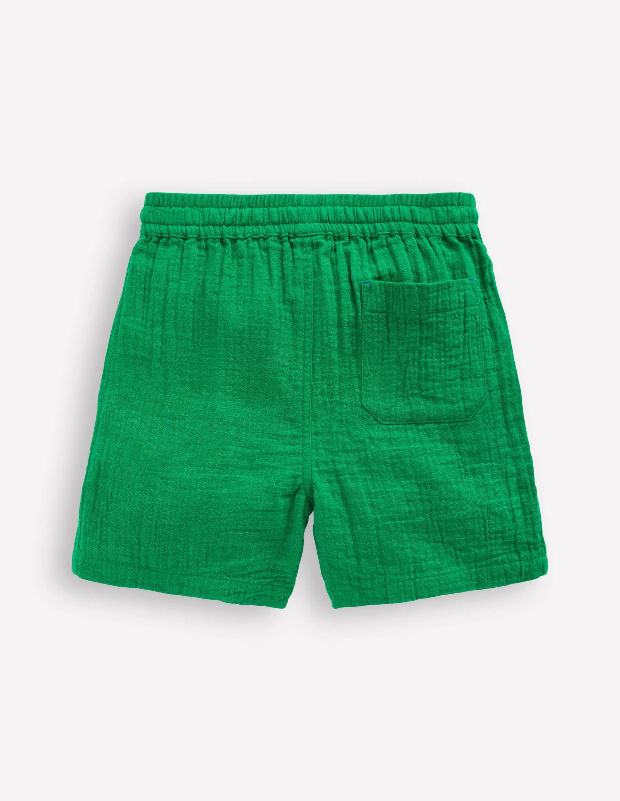 Double Cloth Shorts-Rich Emerald