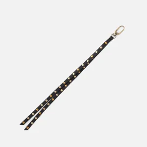 Eddie Leather Charm in Pebbled Leather - Black