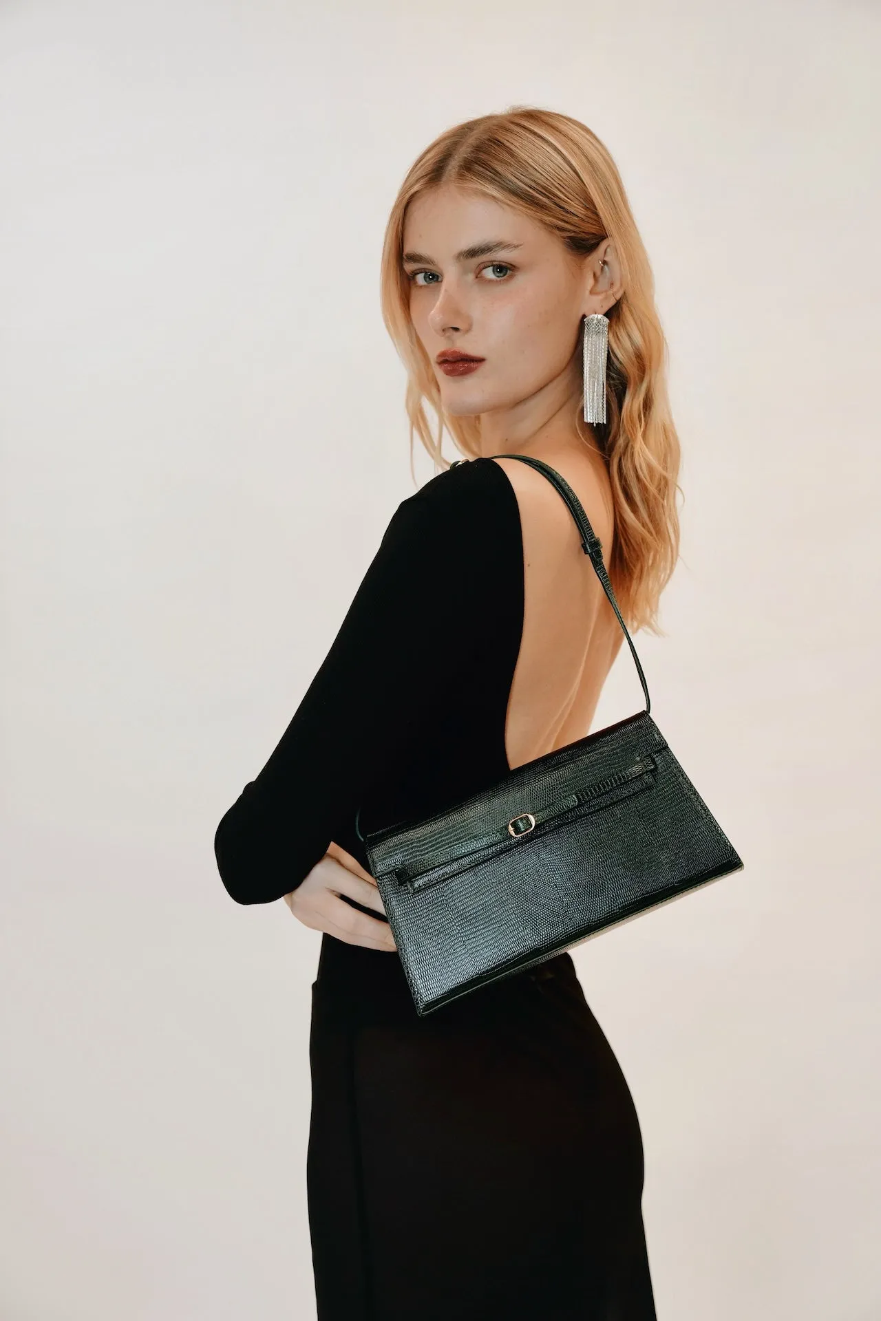 Emerald Lizard Shoulder Bag (Limited Edition.)