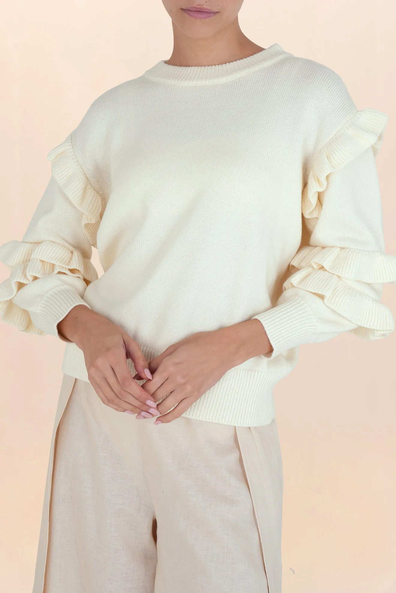 Flamenco Sweater - Feminine Ruffled Design