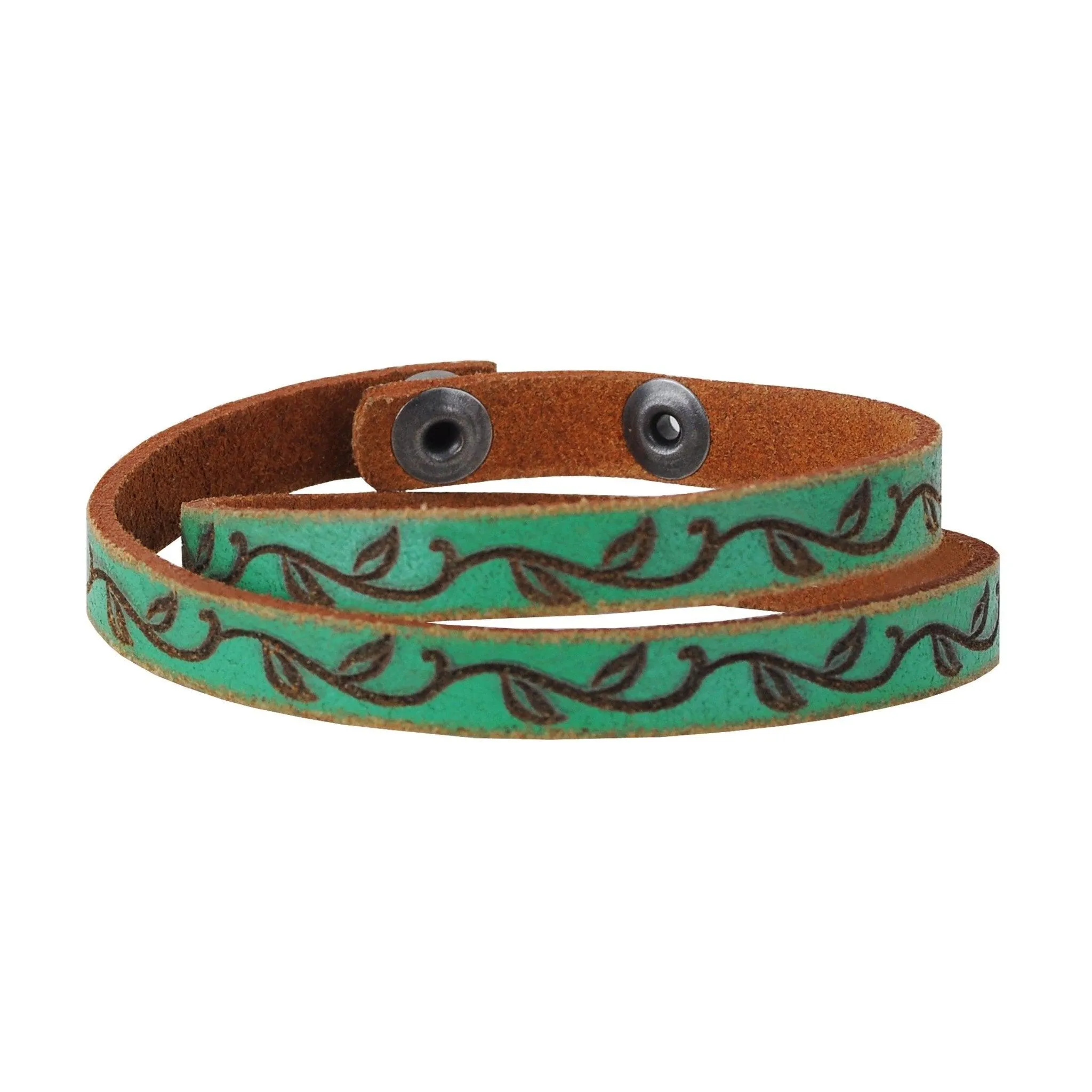 Floral Double Wrap Cross Bracelet