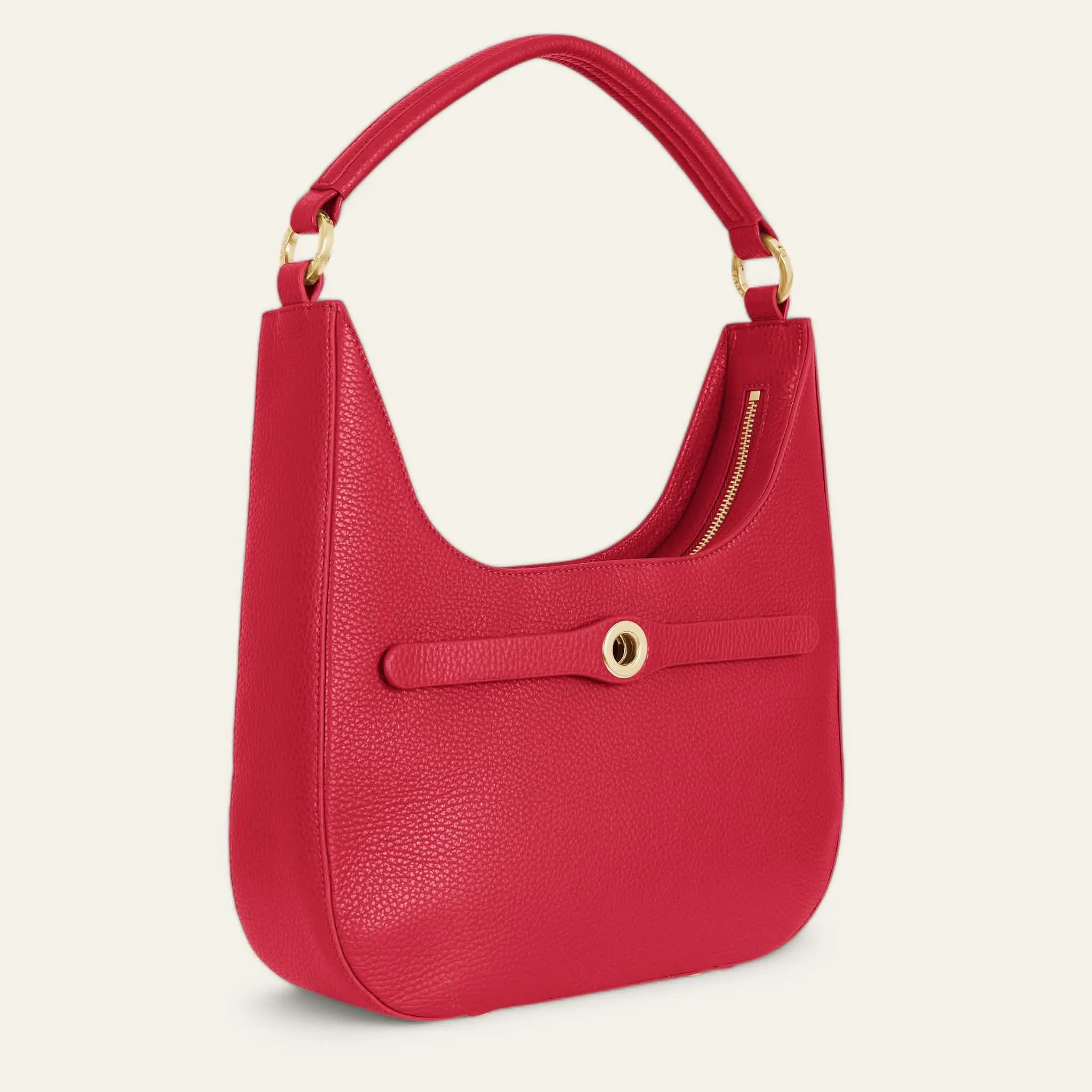 Florence Shoulder Bag | Pillarbox Red with Gold hardware