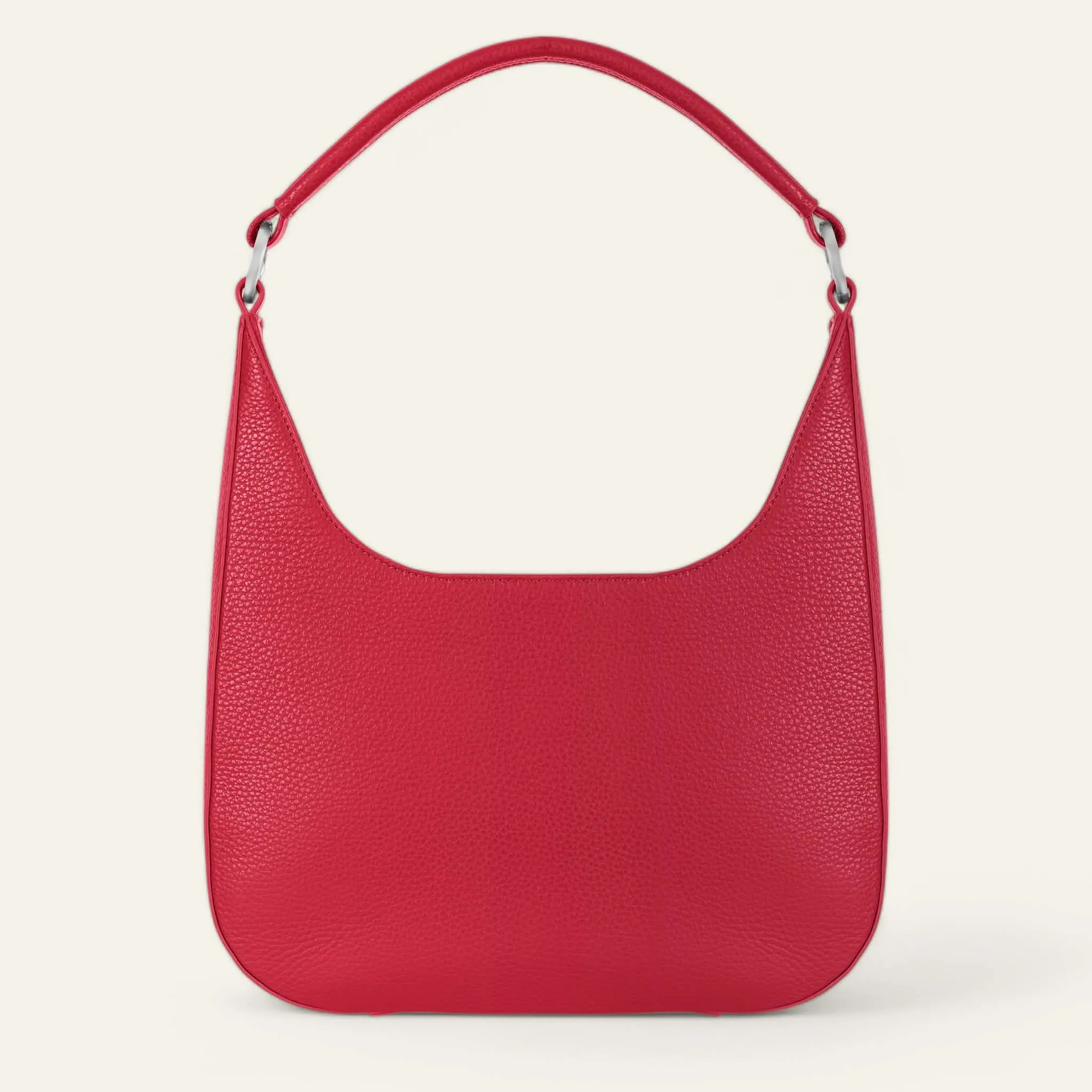 Florence Shoulder Bag | Pillarbox Red with Silver hardware