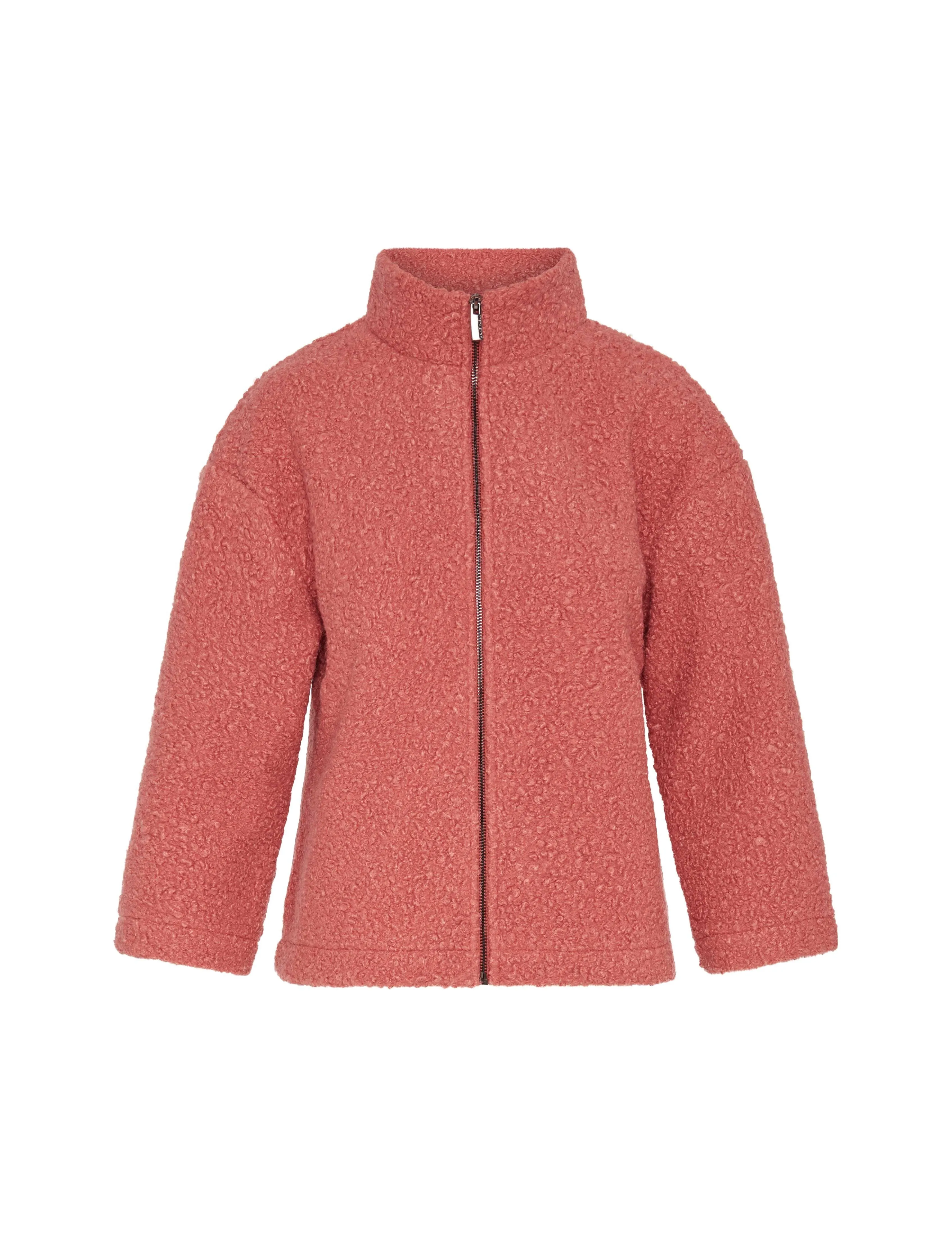 Funnel Neck Zip Front Sherpa Jacket- Sale