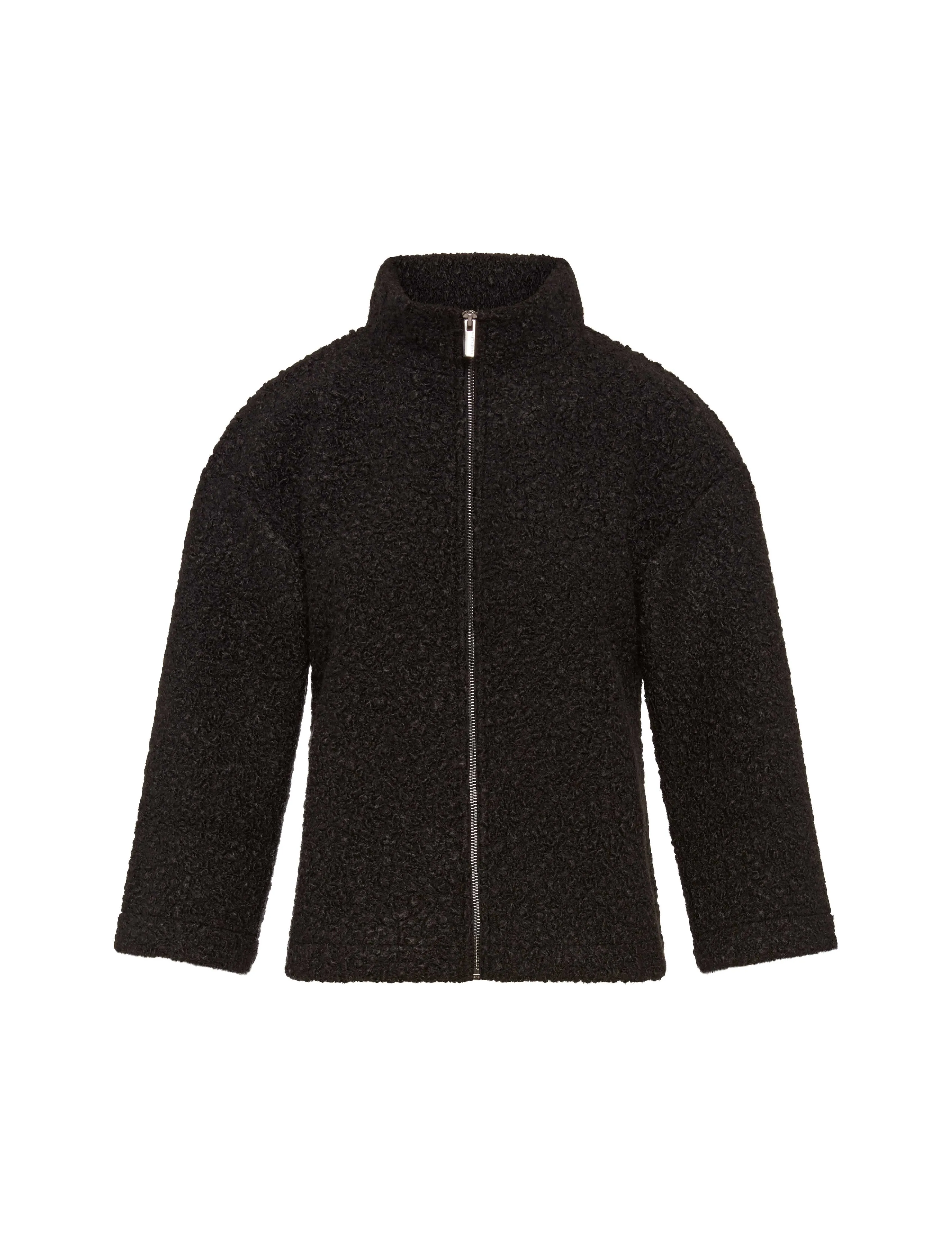 Funnel Neck Zip Front Sherpa Jacket- Sale