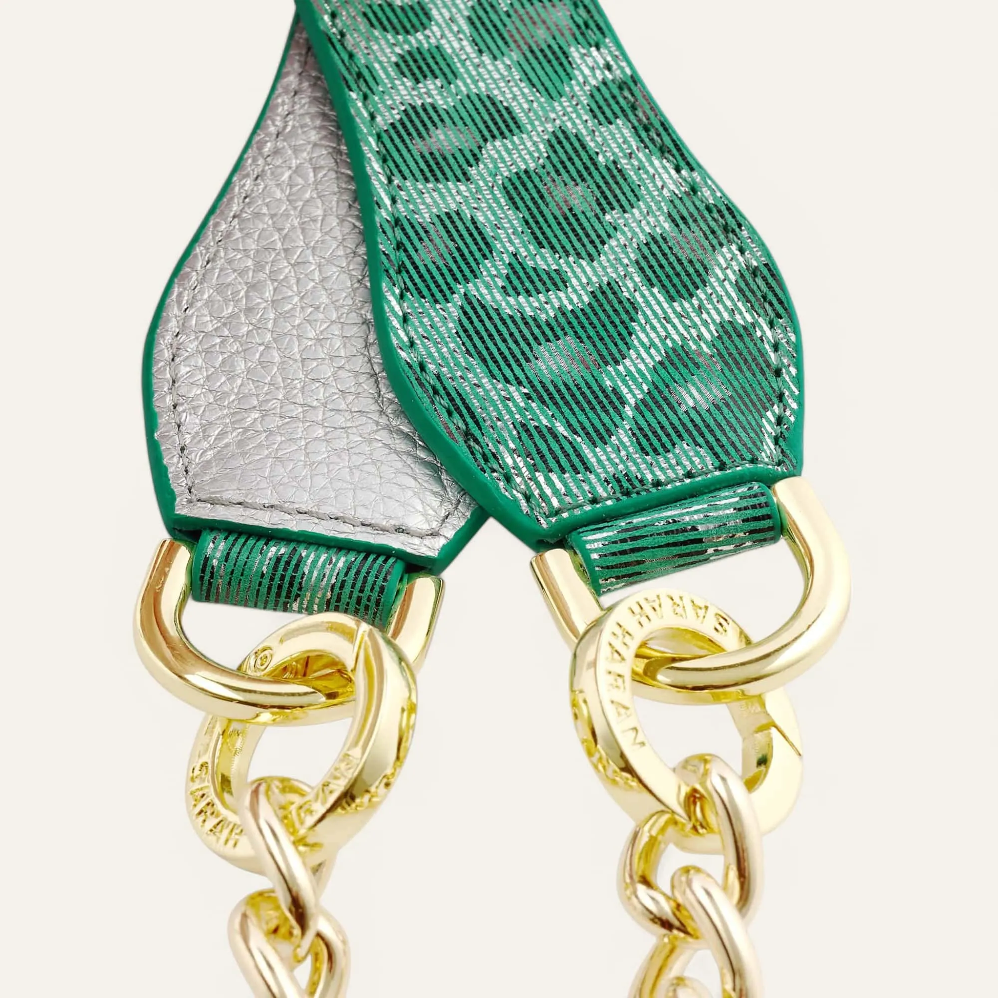 Gemini Strap | Caribbean Dreams Soft Metallic Silver with Gold hardware
