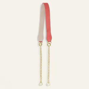 Gemini Strap | Coral Off White with Gold hardware