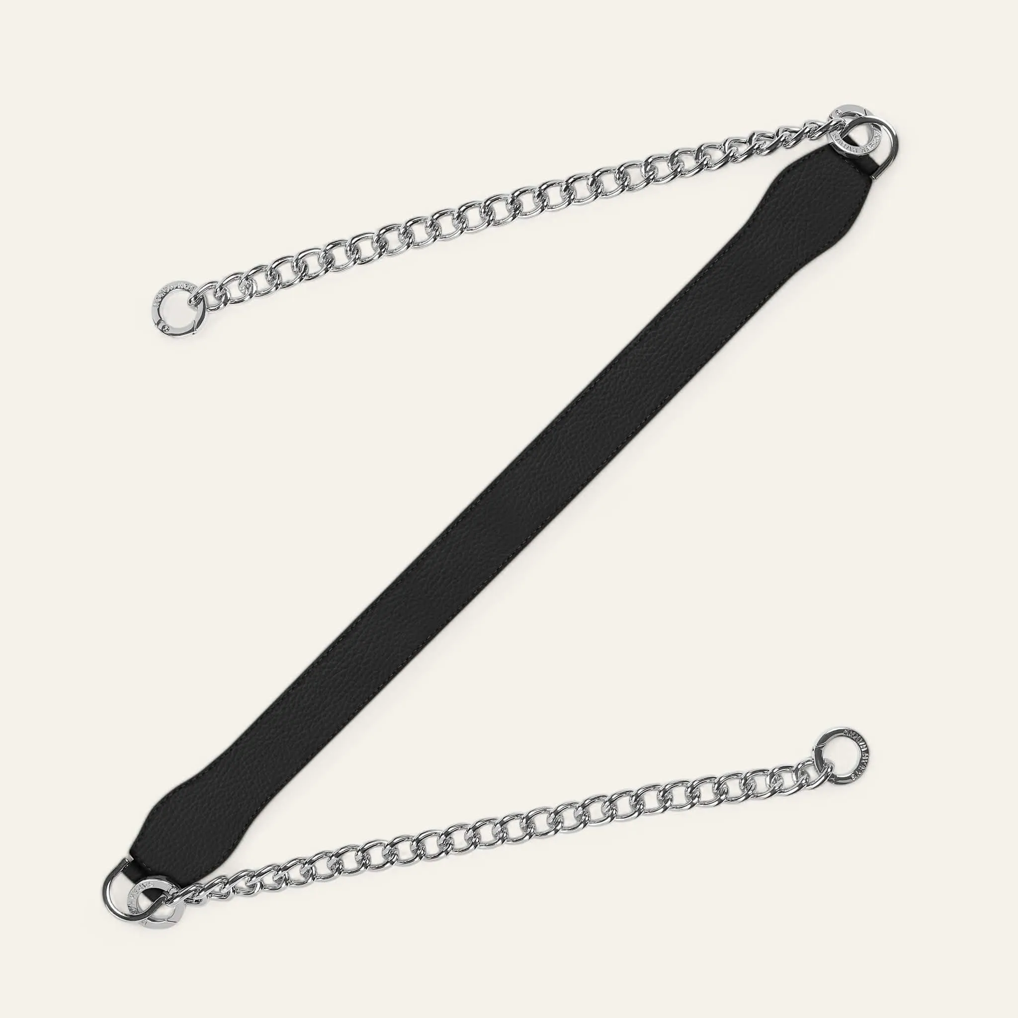 Gemini Strap | Dalmatian Black with Silver hardware