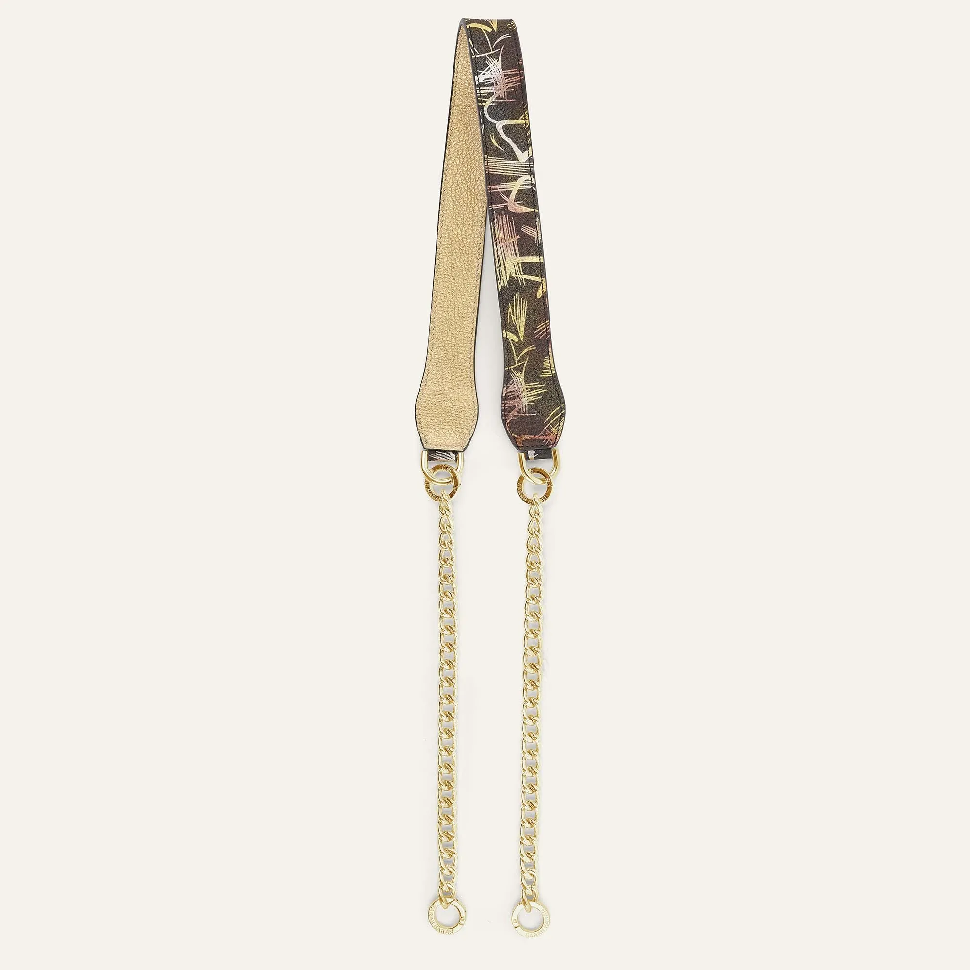 Gemini Strap | Japanese Gardens Shimmer Metallic Gold with Gold hardware