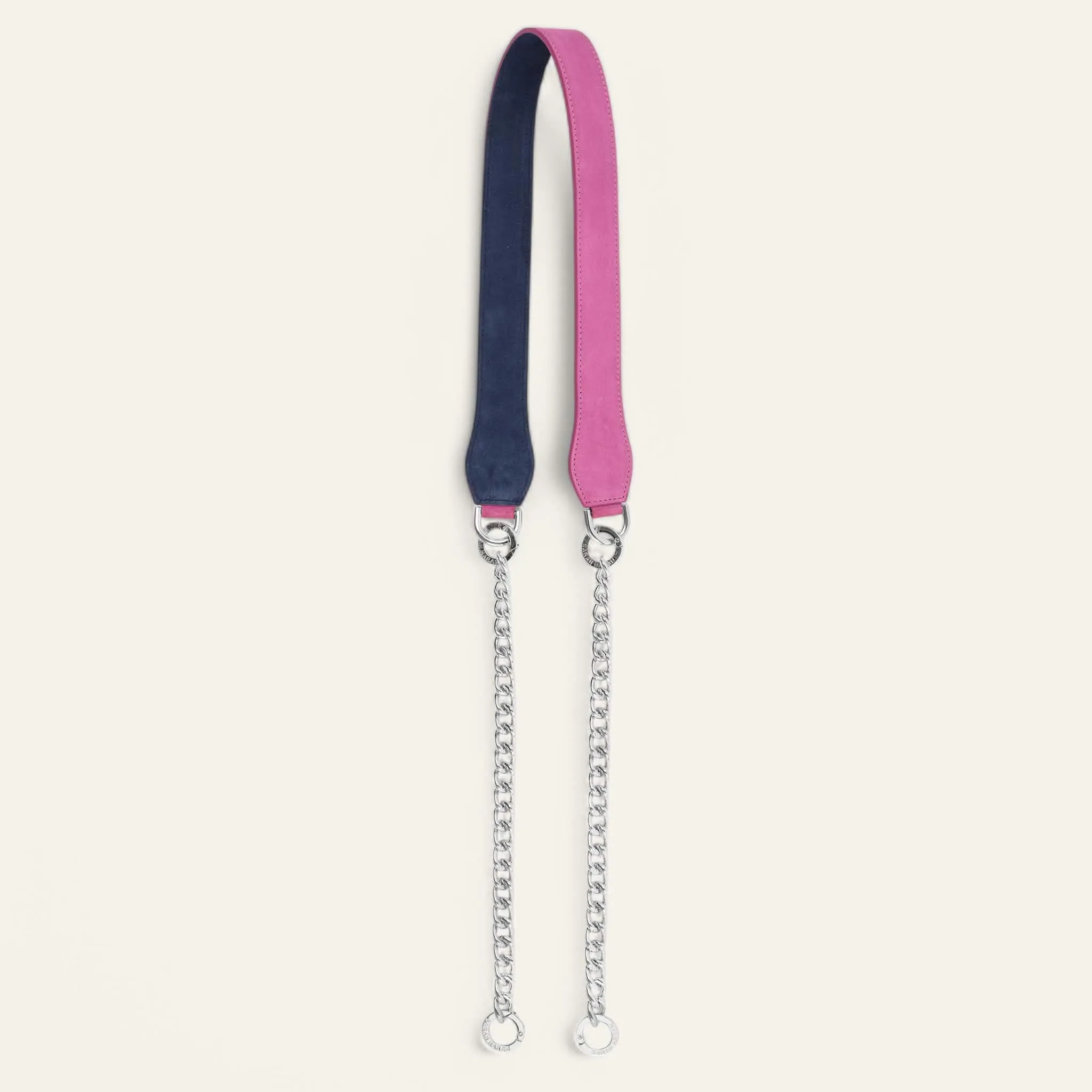 Gemini Strap | Winter Pink Navy with Silver hardware