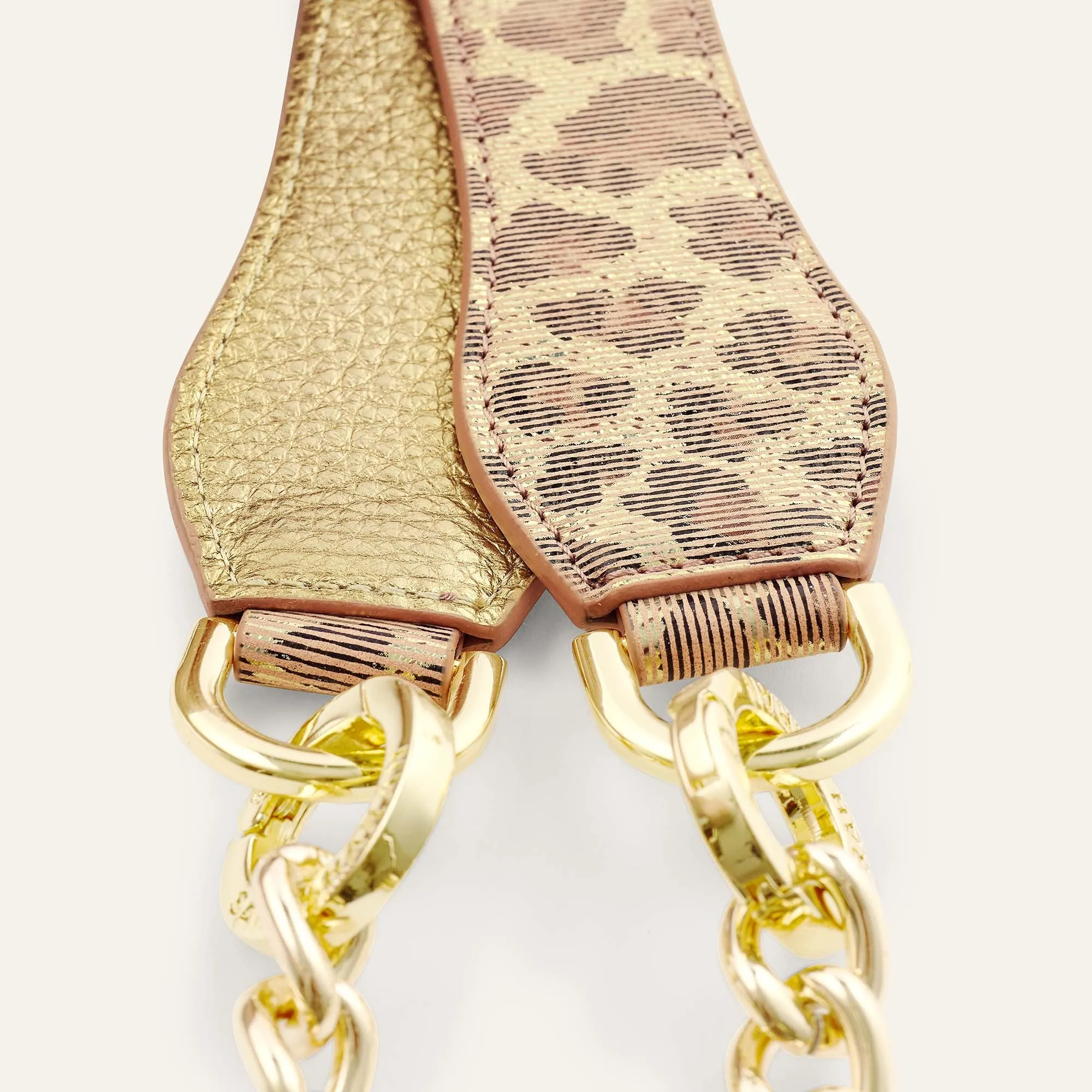 Gemini Strap | Zanzibar Dreams Shimmer Metallic Gold with Gold hardware