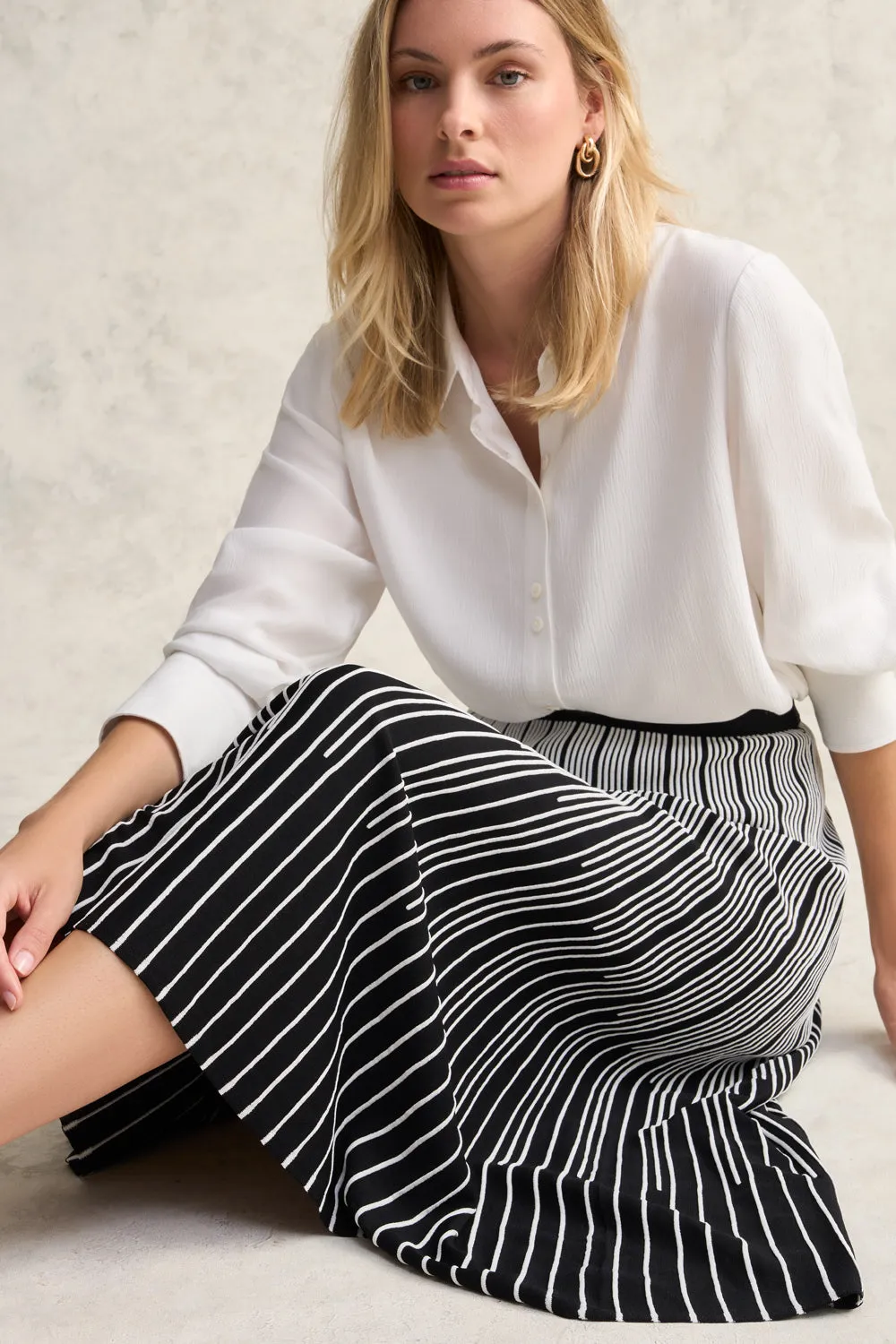 Gradual Stripe Skirt - Gradual Stripe